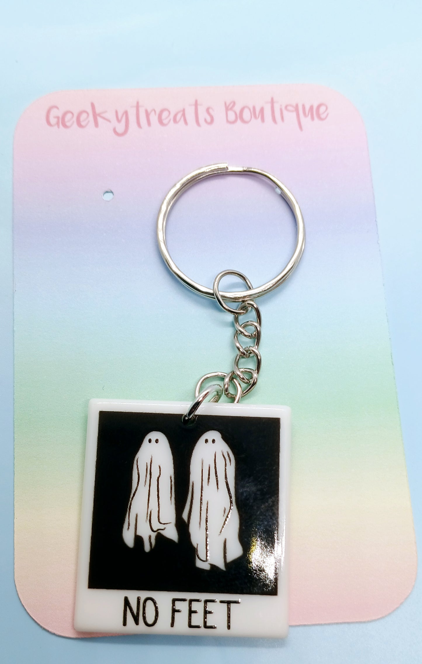 No feet beetlejuice keyring