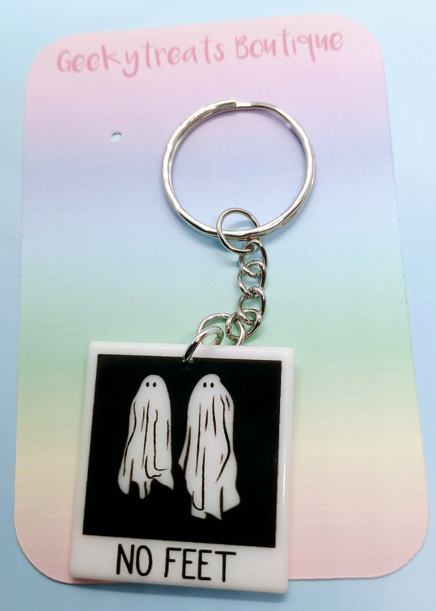 No feet beetlejuice keyring