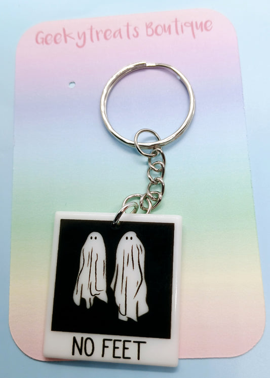 No feet beetlejuice keyring