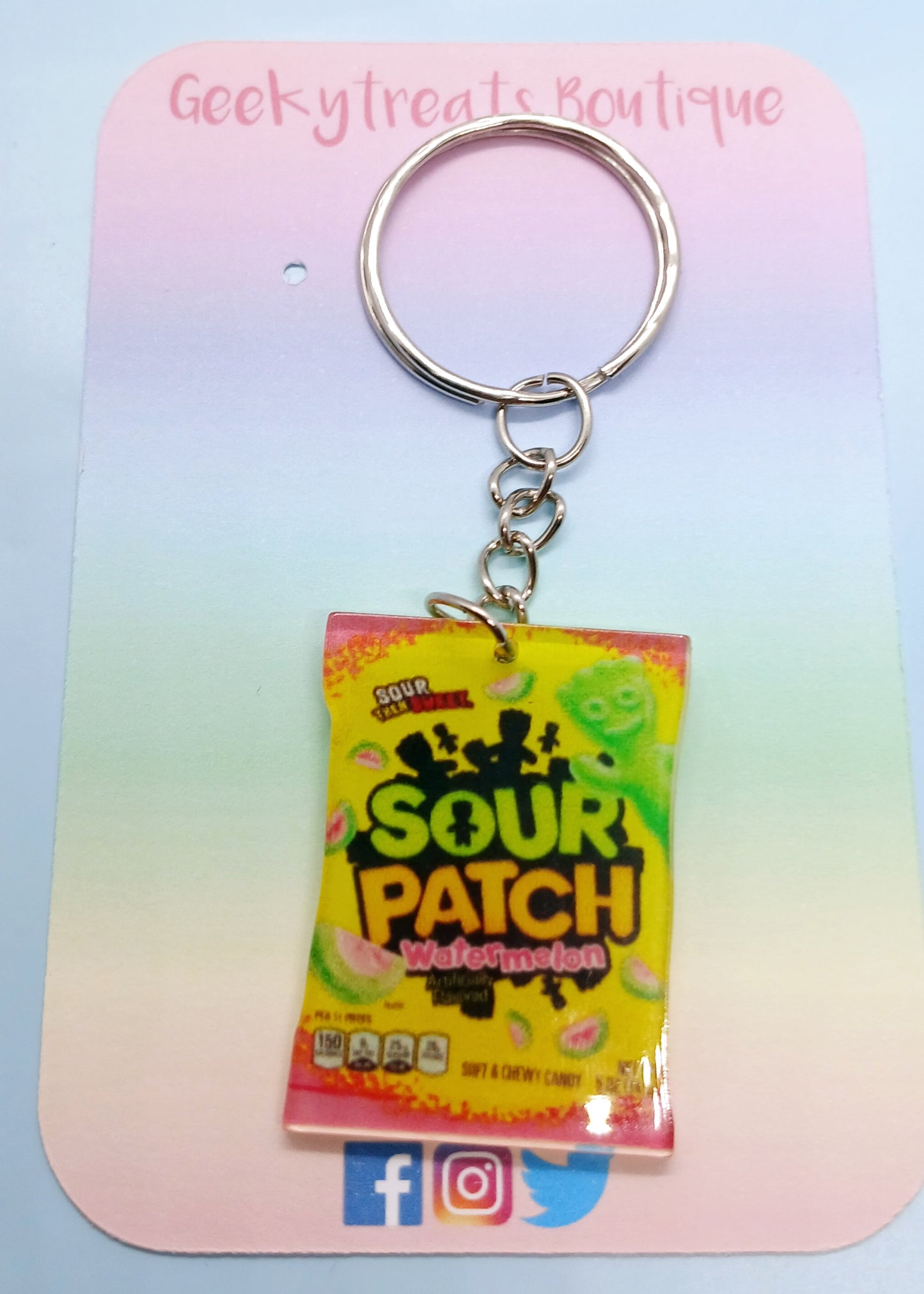 Sour patch keyring
