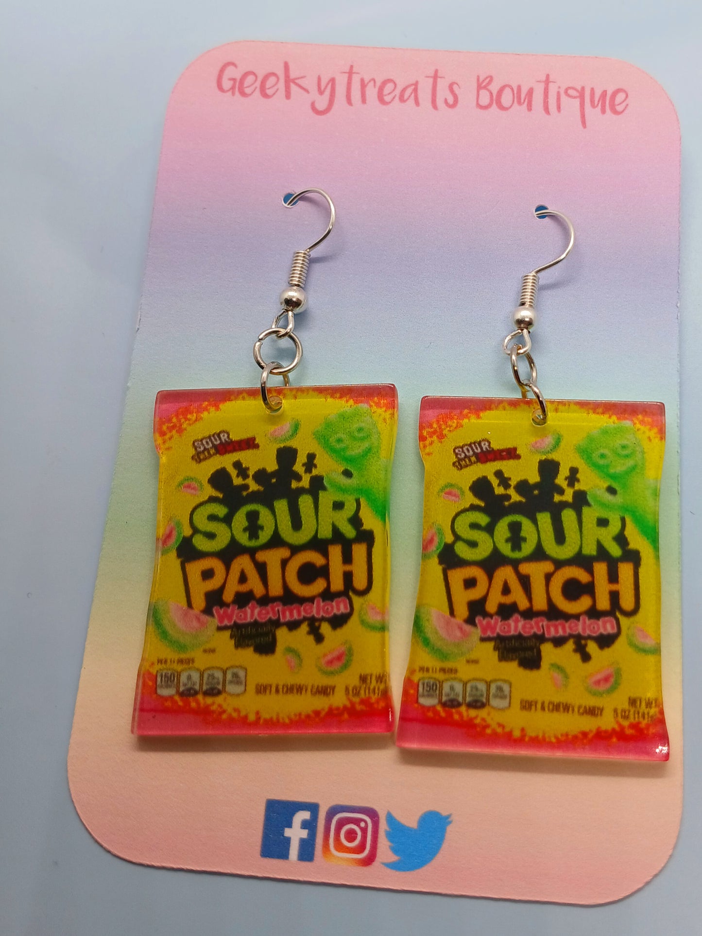 Sour patch earrings