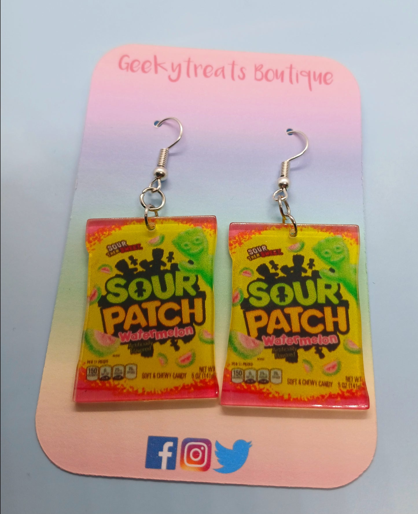Sour patch earrings