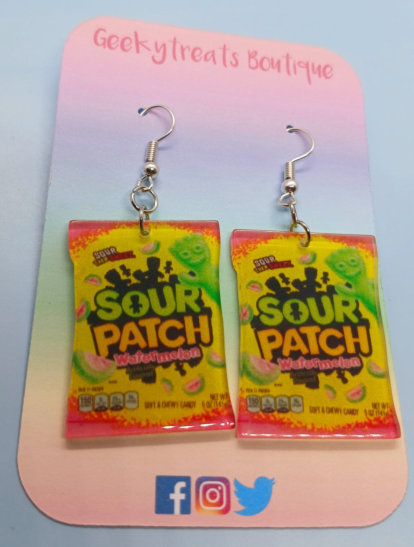 Sour patch earrings