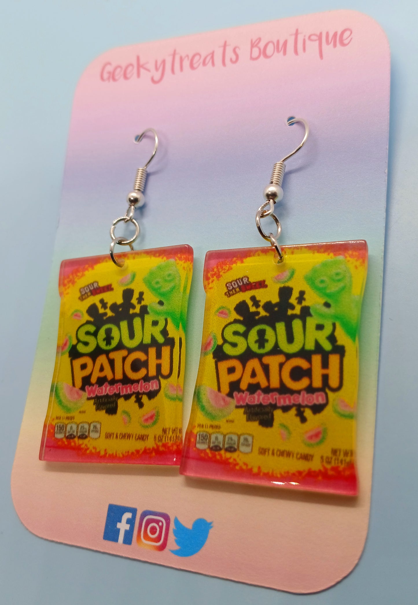 Sour patch earrings