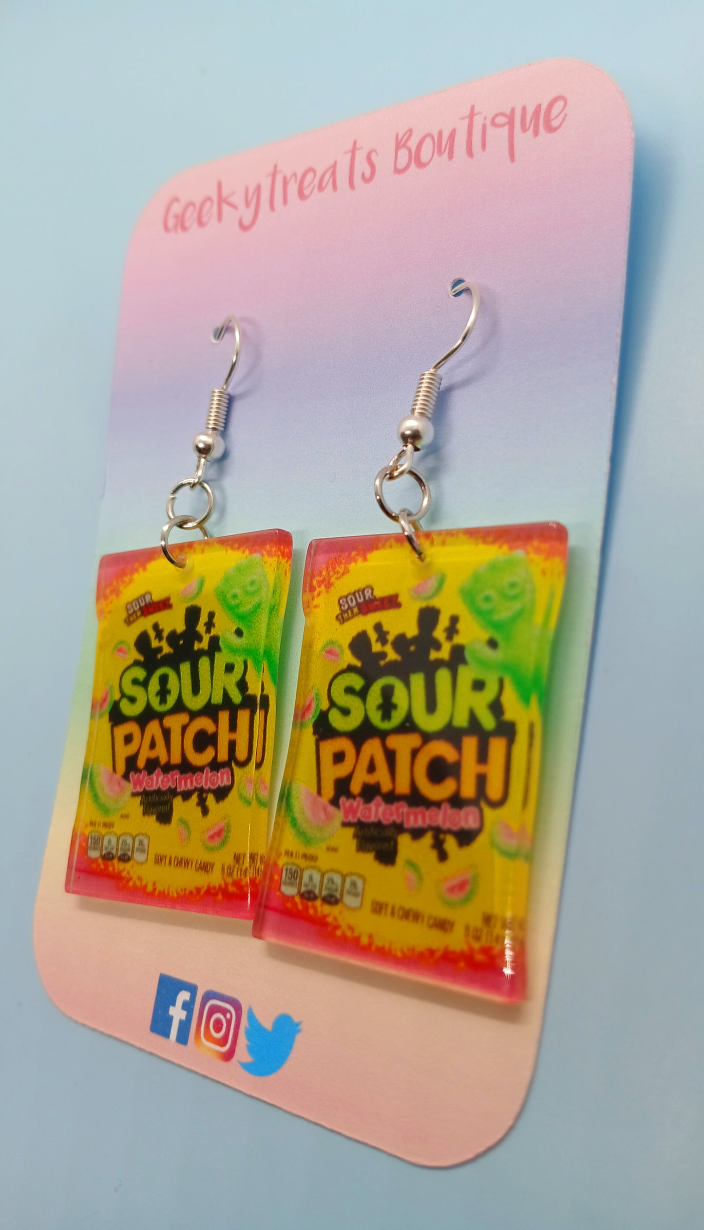 Sour patch earrings