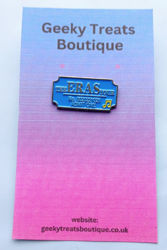 Eras tour ticket pin badge
