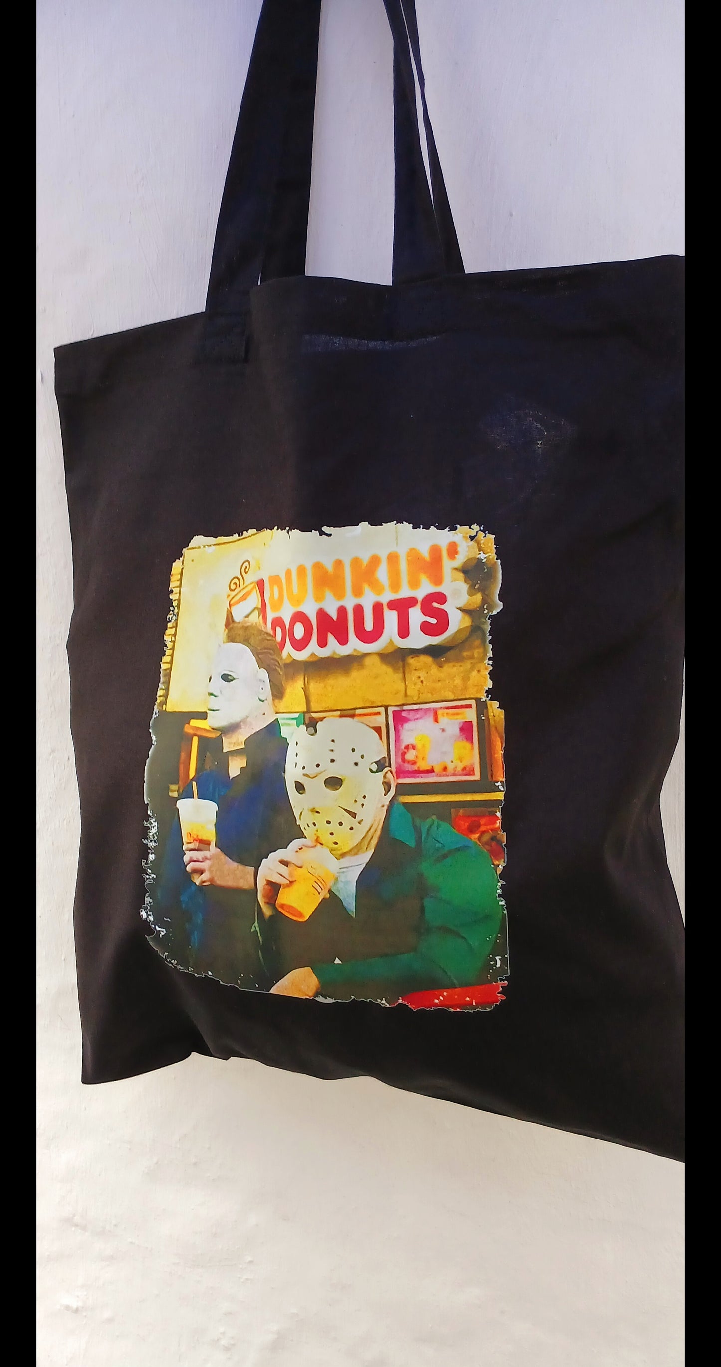 Horror Jason & Micheal black cotton bags