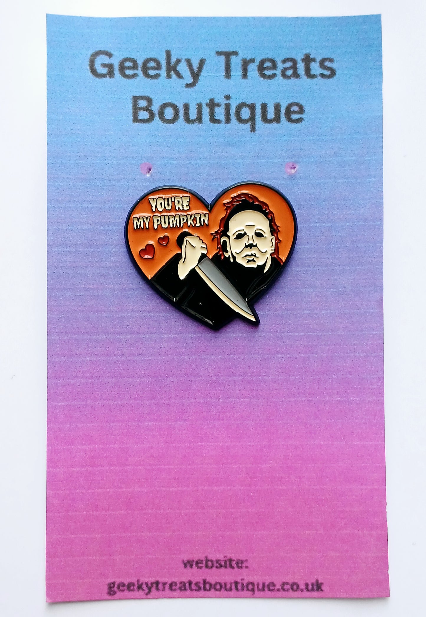 Micheal Myers heart badge