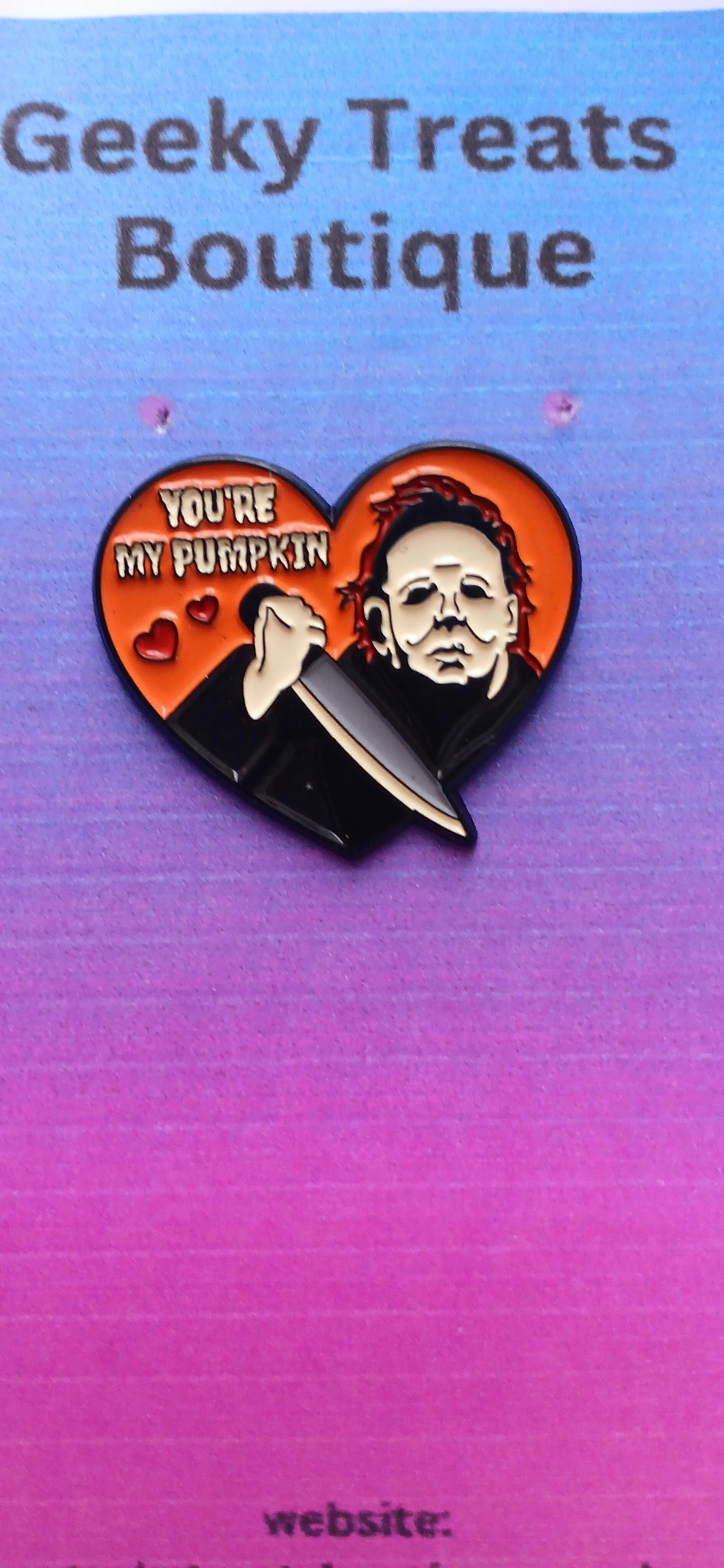 Micheal Myers heart badge