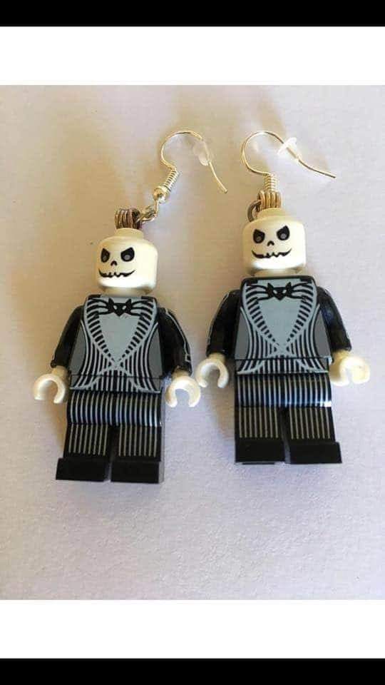 Jack skeleton figure earrings