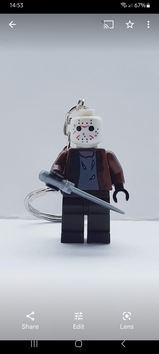 Jason Voorhees horror figure keyring