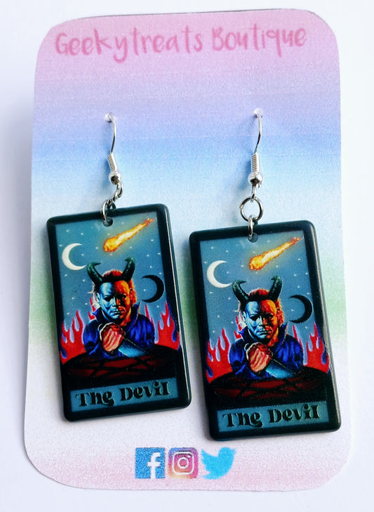 Micheal Myers tarot earrings