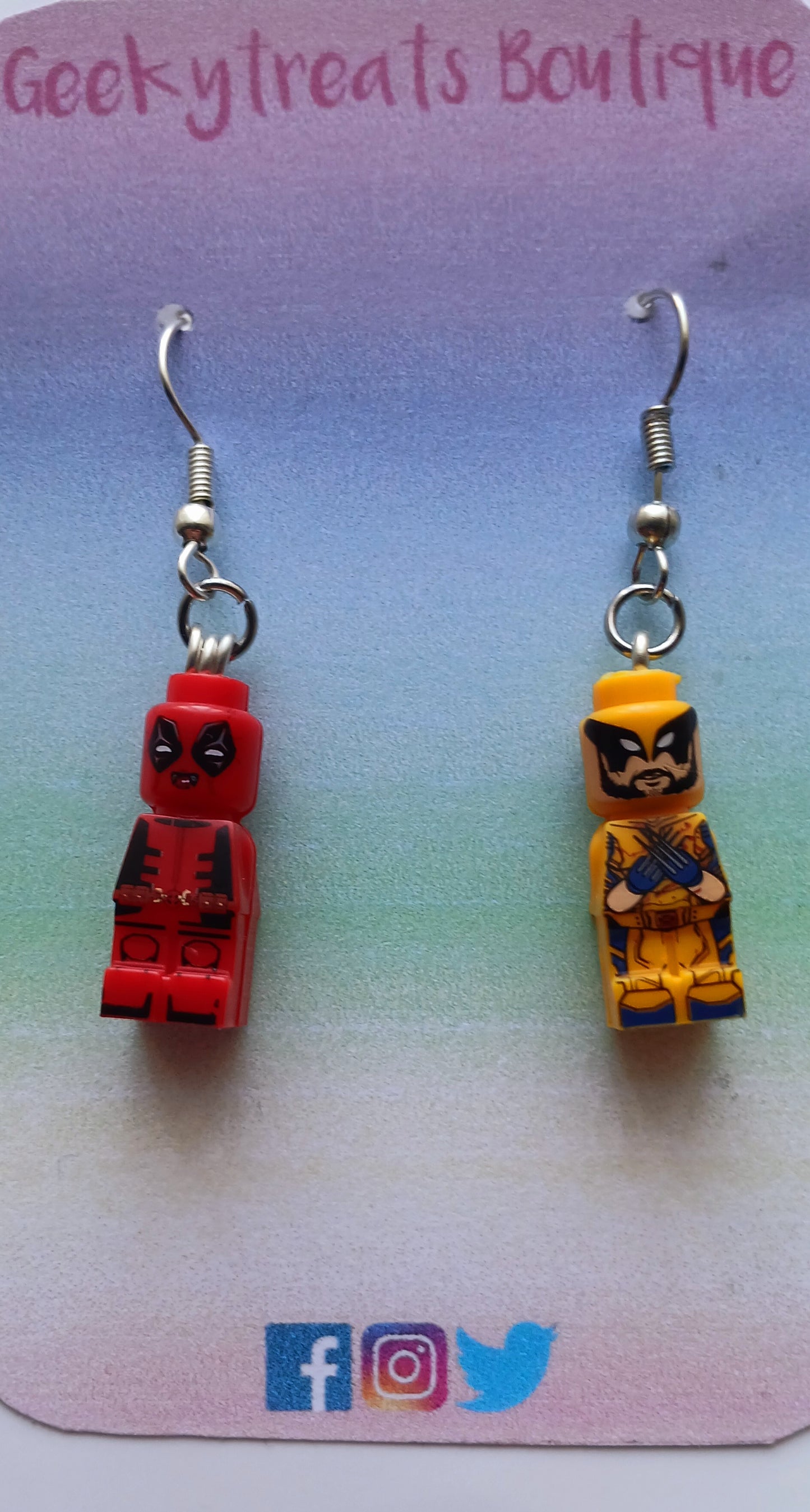 Deadpool & Wolverine earrings