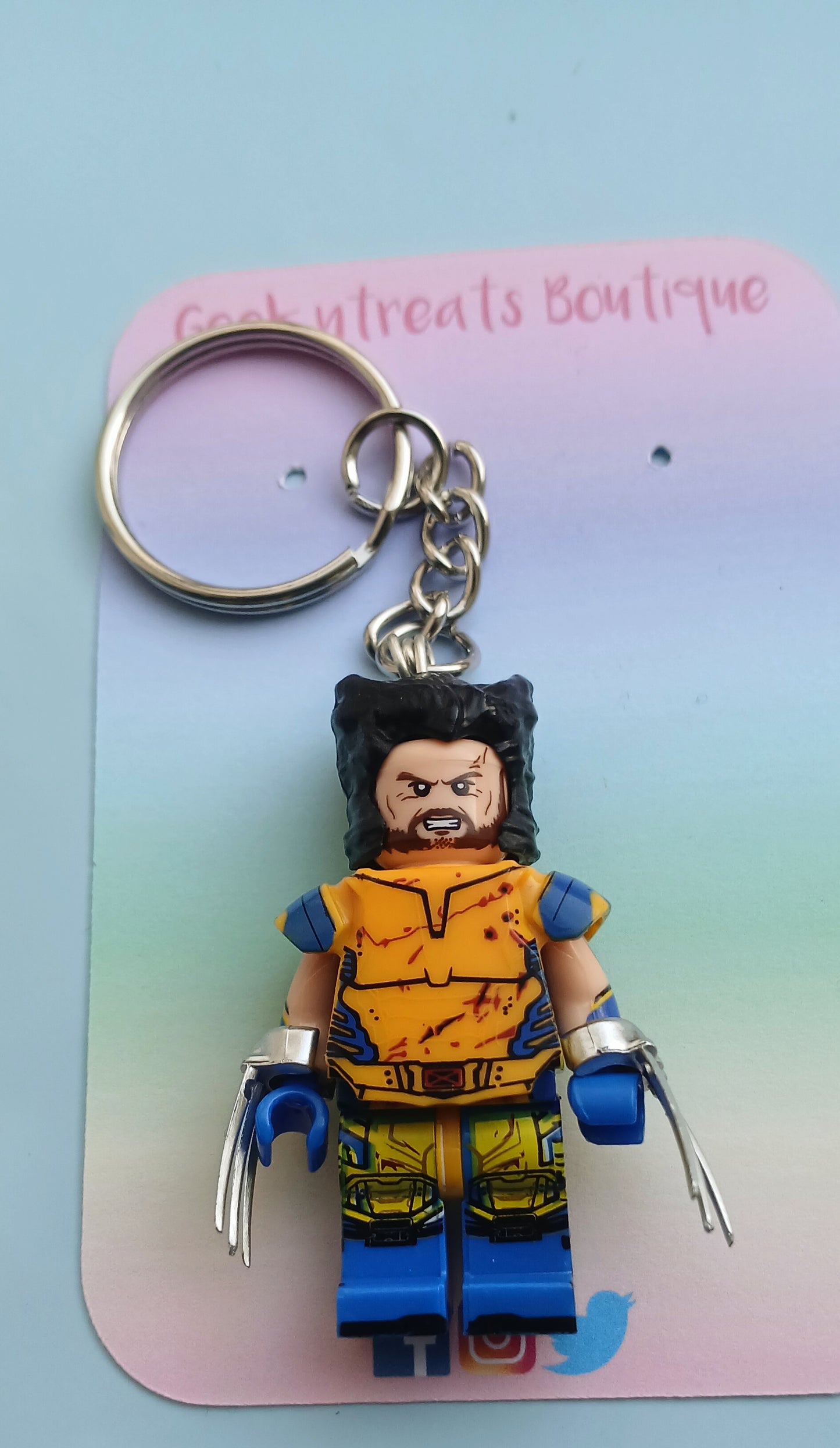 Wolverine minifigure keyring