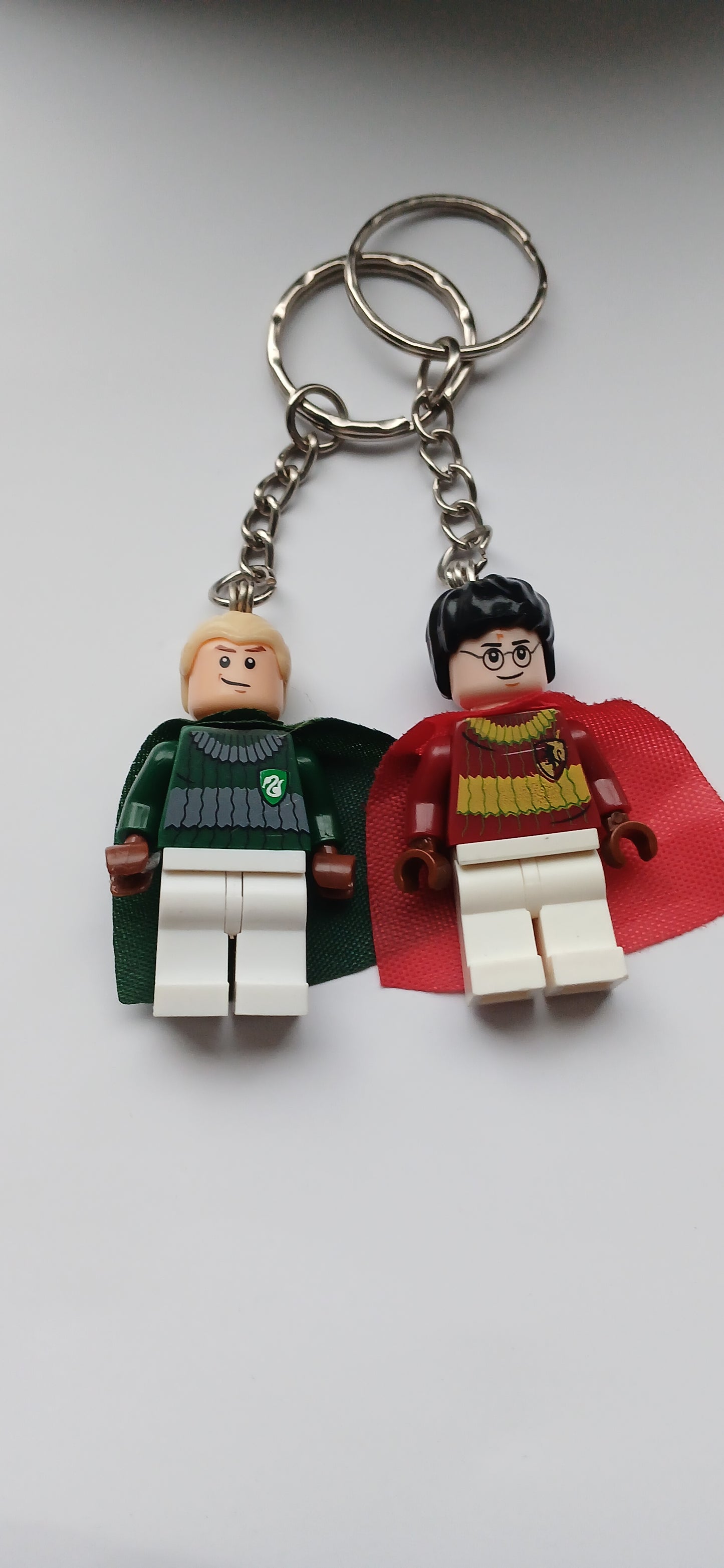 Harry and Draco minifigure keyrings