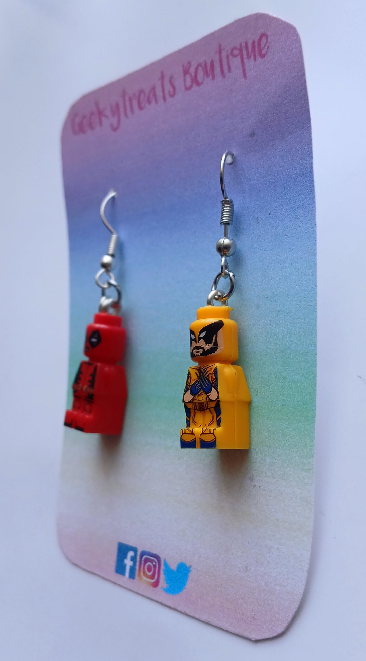 Deadpool & Wolverine earrings