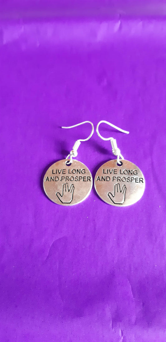 Live long and prosper earrings