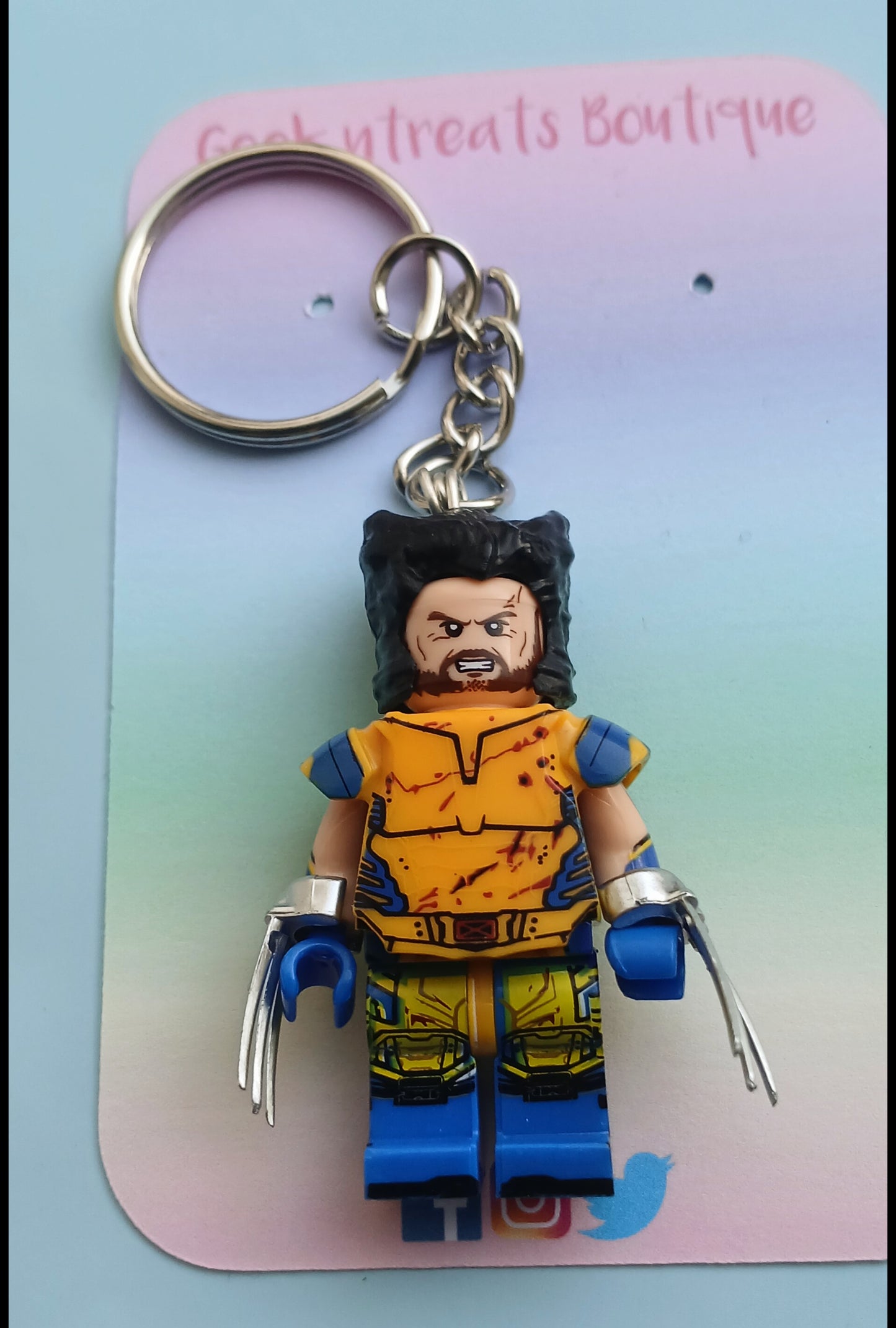 Wolverine minifigure keyring