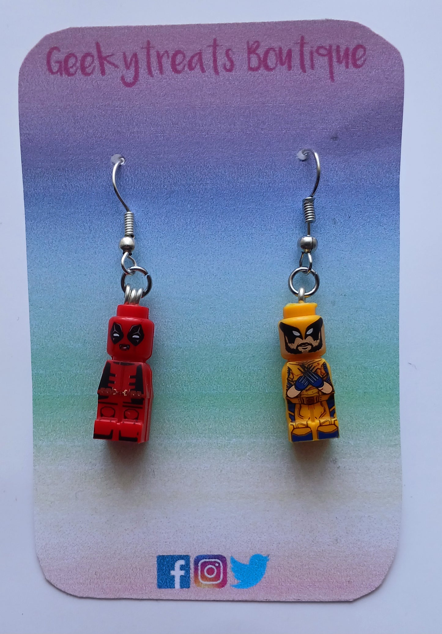Deadpool & Wolverine earrings