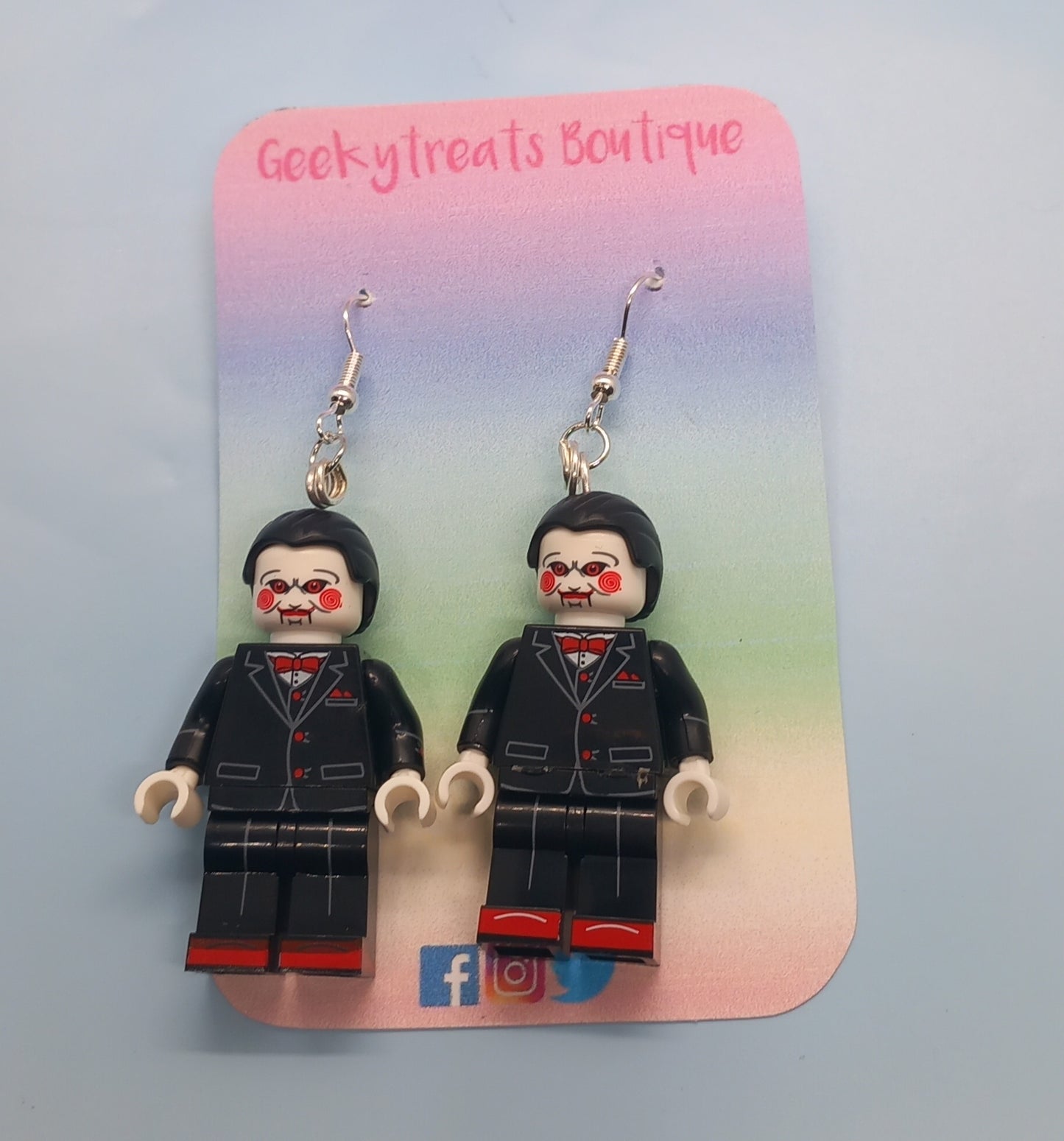Jigsaw saw earrings