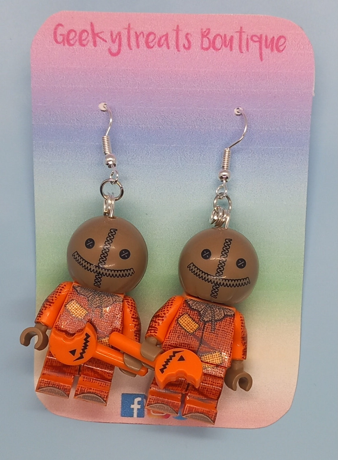 Sam trick r treat minifigure earrings