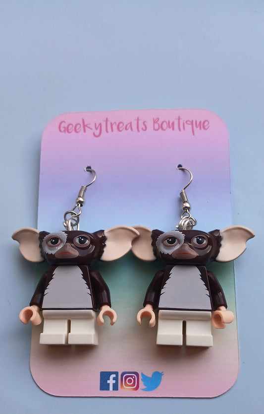 Gizmo gremlin minifigure earrings